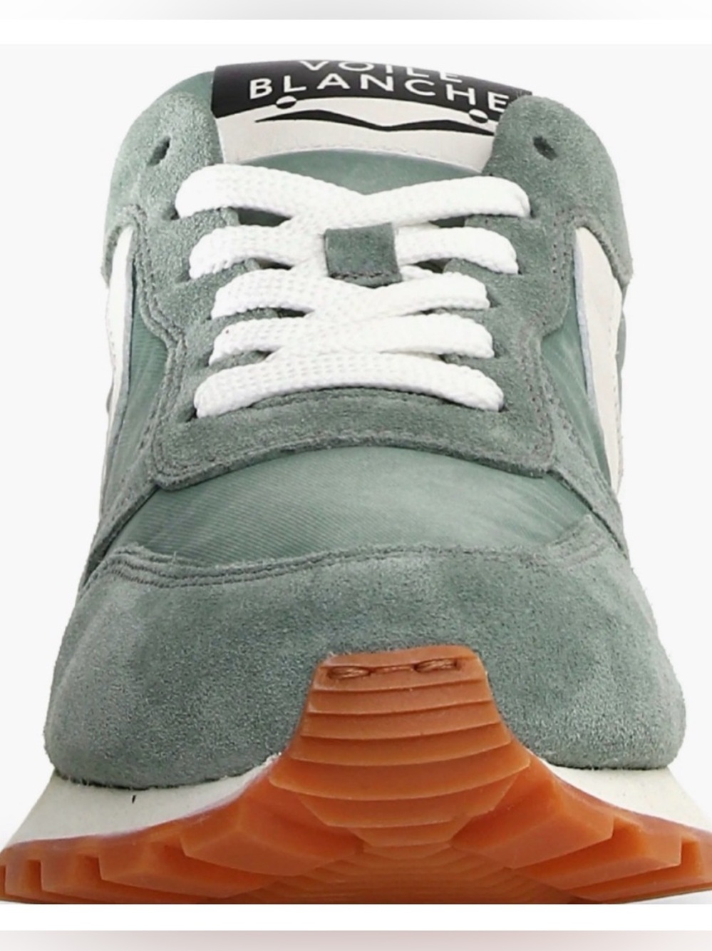 NWT VOILE BLANCHE PARIS Race Sneaker in Sage-Off White - Picture 2 of 14
